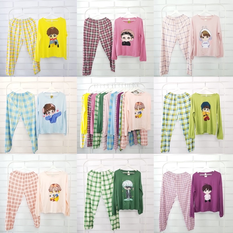 BTS EDITION/ PIYAMA BTS/ PIYAMA IMPORT/ KOREAN PAJAMAS/ BAJU TIDUR BTS