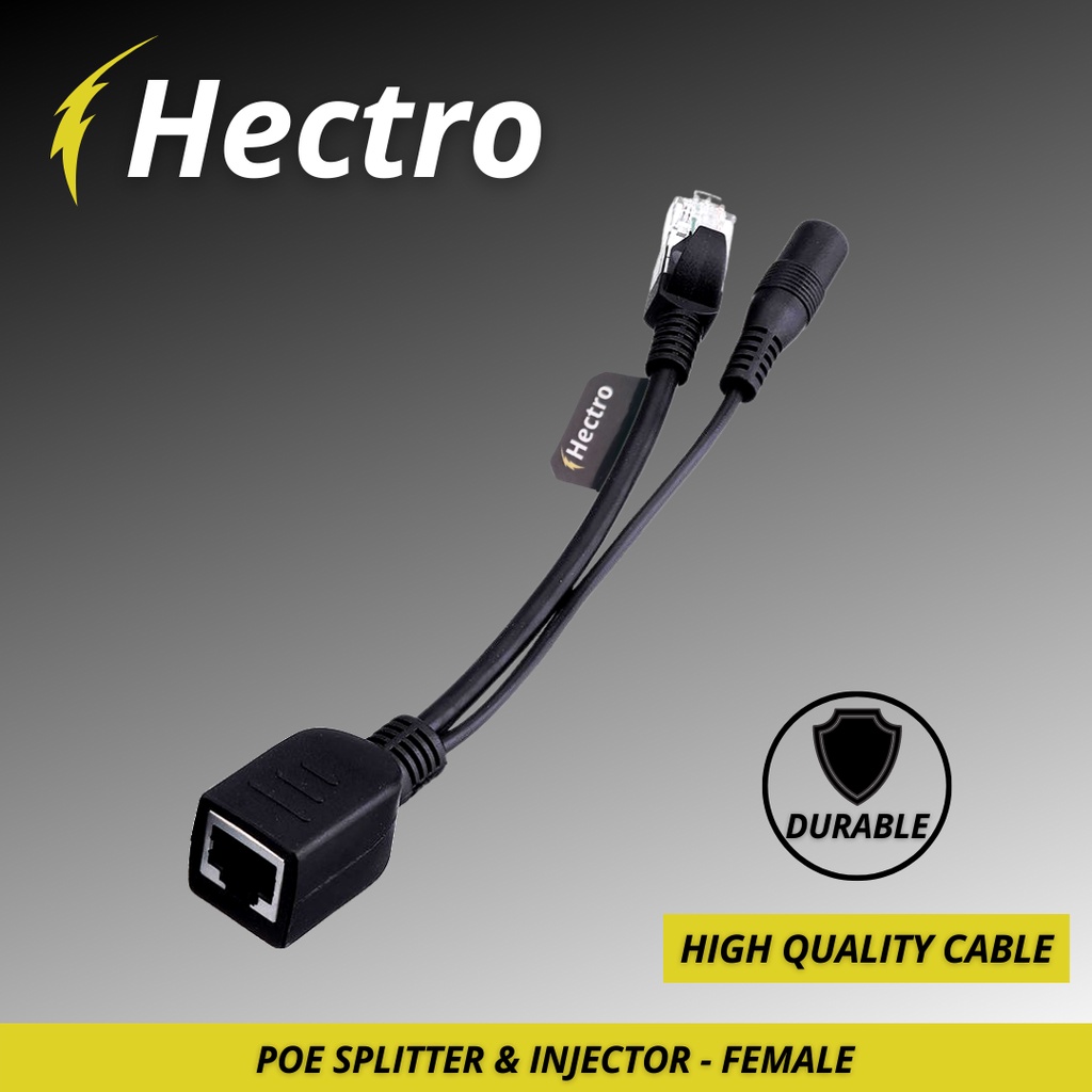 HECTRO KABEL POE SPLITTER DAN INJECTOR 1 SET ISI SEPASANG