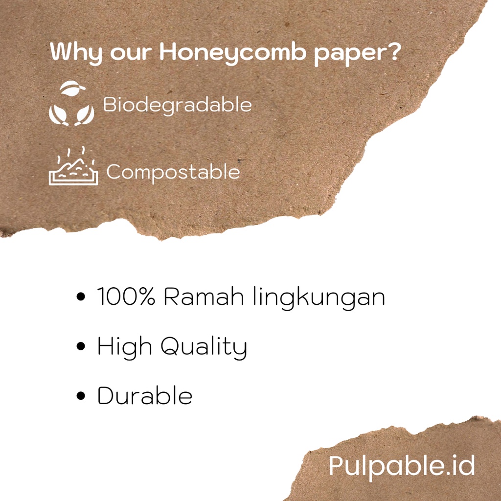 

HJK Pulpable Honeycomb Paper Wrap 50M - Eco Friendly Packaging Bubble Wrap 50 meter