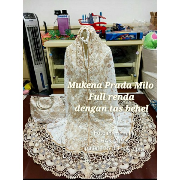 Mukena sutra bunga/mukena dewasa/mukena mewah/mukena renda