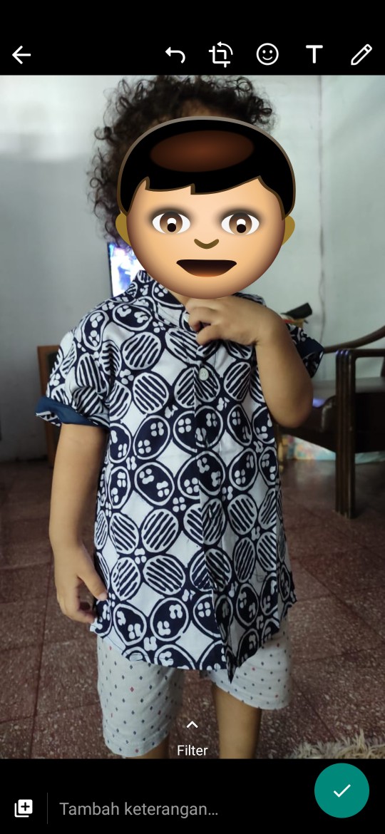 Pop Kidswear   Hanoman Batik - Kemeja Batik Anak Cap Asli Bahan Premium