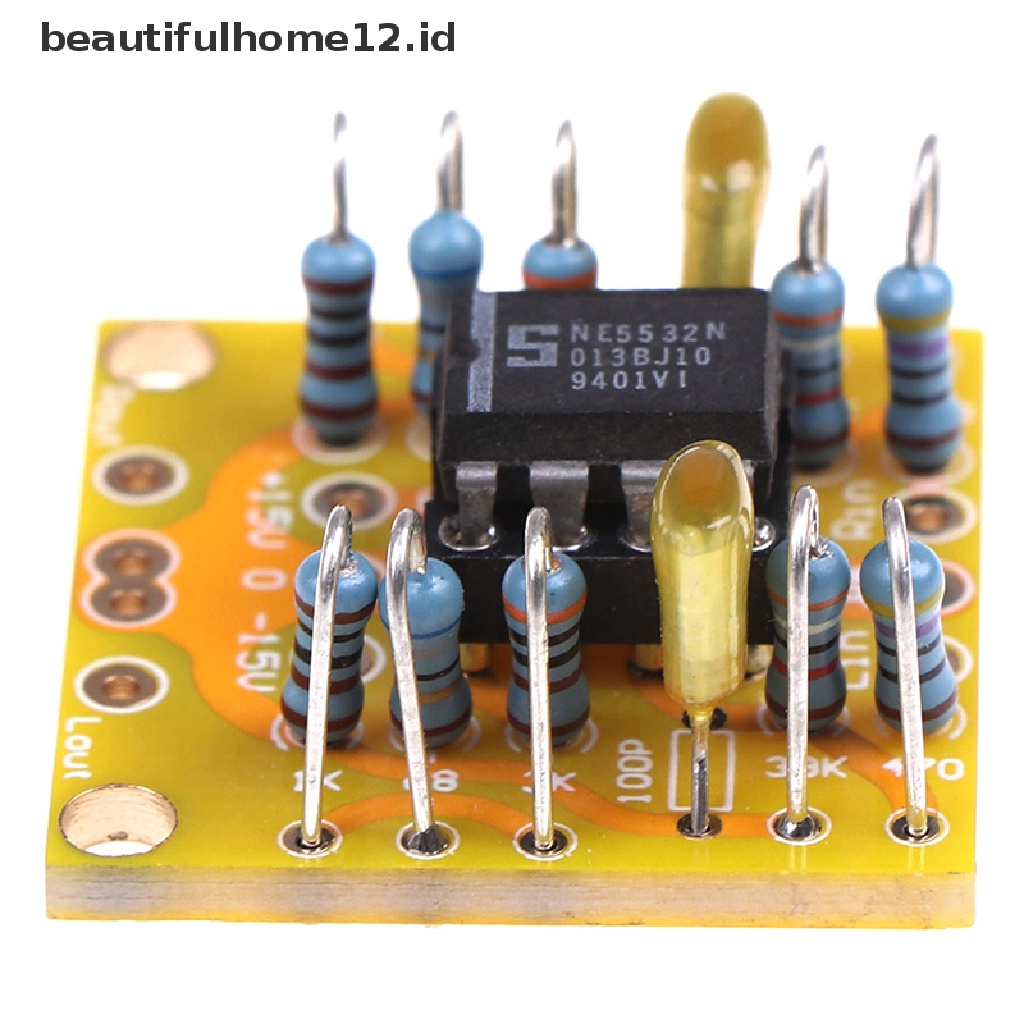 【beautifulhome12.id】 Dual OP Amp Board Preamp DC Amplification PCB for NE5532 OPA2134 OPA2604 AD826 .