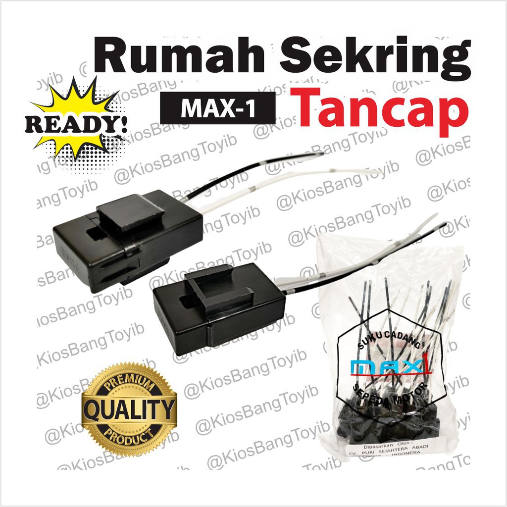 Rumah Sekring/Fuse Holder Tancap Tancep Tabung Kaca Kotak Bulat 𝐌𝐀𝐗𝟏