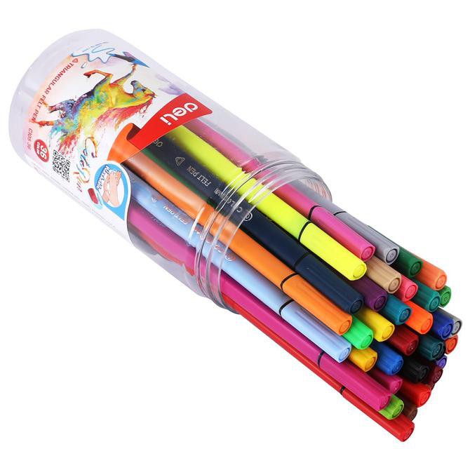 

Isalel Deli Ec10536 Felt Pen Washable 1.0Mm 36C / Spidol Mudah Di Hapus 36C