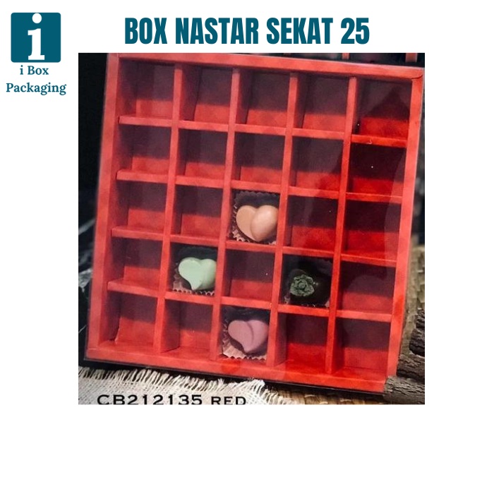 

[ 5 Pcs ] Box Nastar Lapis Legit Sekat 25 Dus Brownies Fudy Potong Kotak Kue Mochi Packaging Hampers Coklat