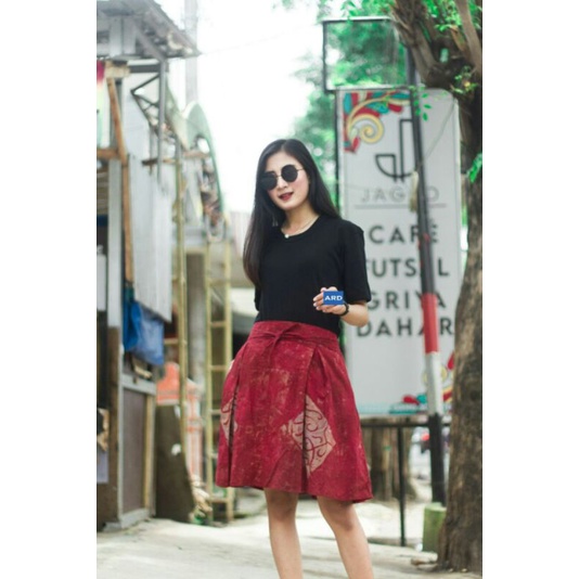 Rok batik cap pendek rok mini cewek modern rok kantor