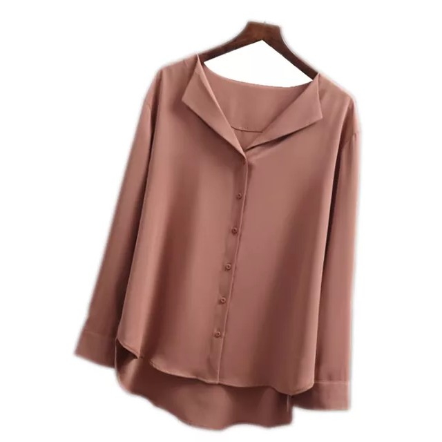 CALISSA FASHION (COD) PAKAIAN WANITA ATASAN STYLE KOREA MODEL RICA READY 4 UKURAN M-L-XL-XXL-BROWN