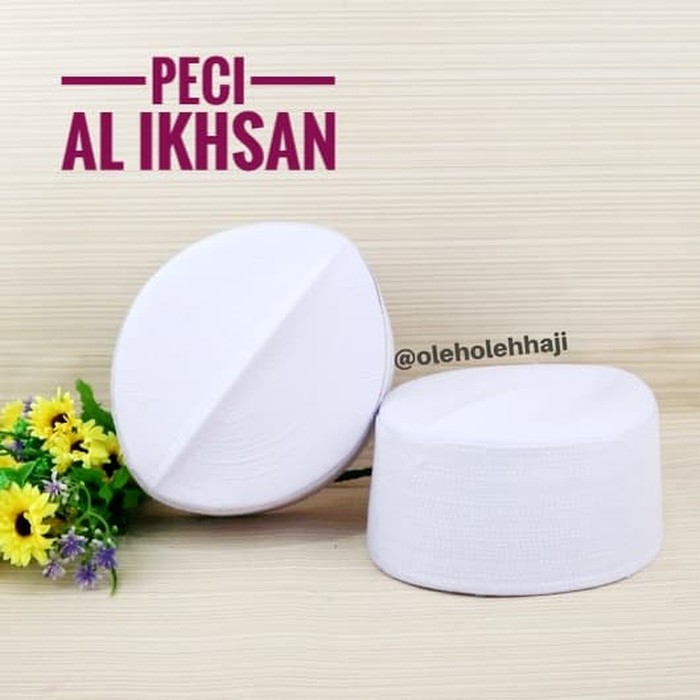 Peci Haji Putih Polos Al Ikhsan Per Kodi