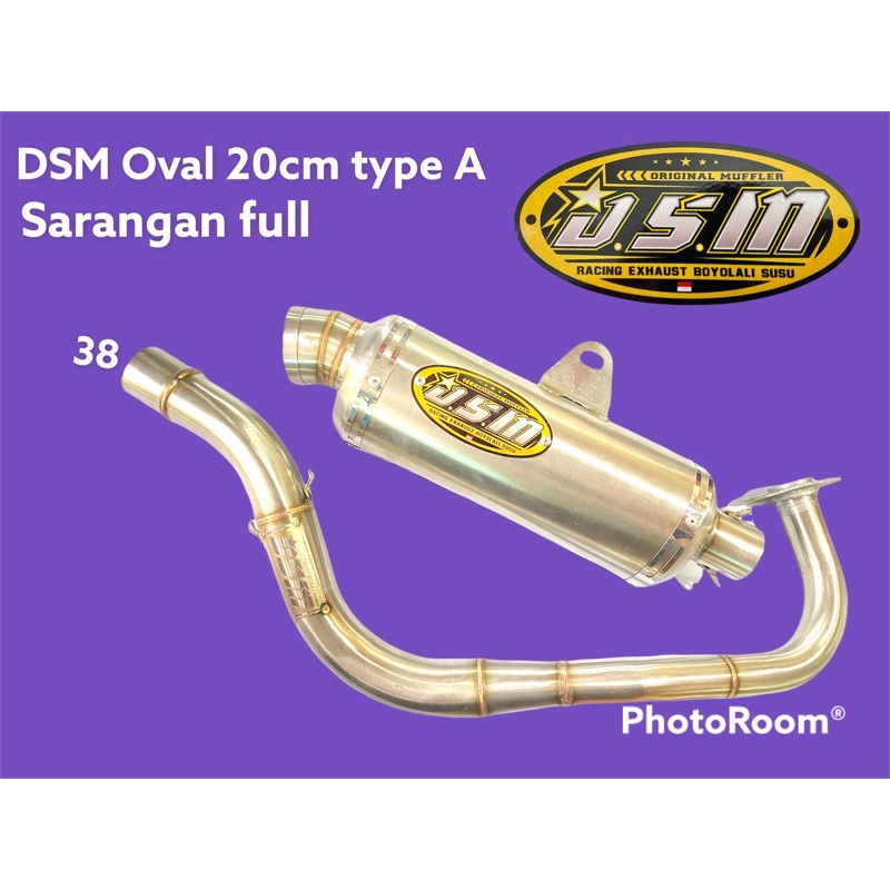 Knalpot Dsm oval 25 d38 leher beat bending original dsm