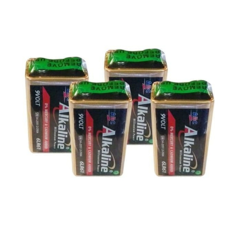 BATERAI/BATTERY/BATTERAI/BATRE ABC ALKALINE 9V / BATERAI KOTAK ABC ALKALINE 9V / ALKALINE 9V