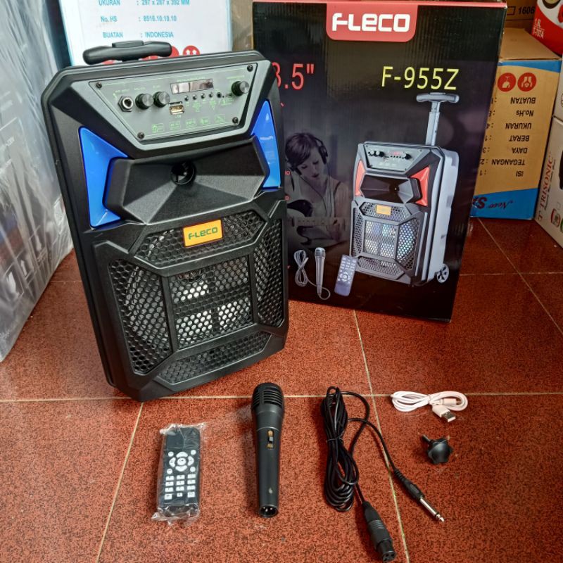 SPEAKER BLUETOOTH Speaker Roda Speaker Music Speaker Karaoke Speaker FLECO - Tipe F-955Z