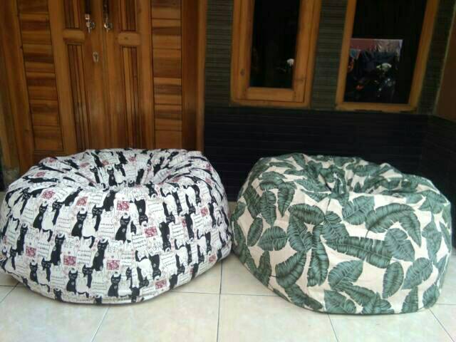 Beanbag pumkin uk jumbo siap pakai sudah termasuk cover dan butiran