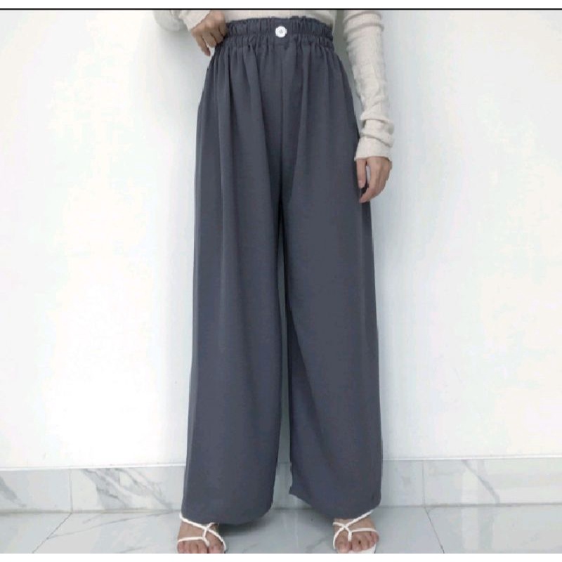 CELANA HW KULOT highwaist PANJANG DGN KANCING DAN PINGGANG TINGGI TERBARU-2