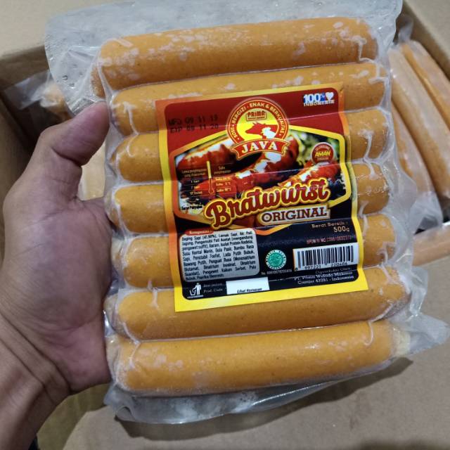  Sosis  Sapi Java  Bratwurst Original isi 7 11 ukuran super 