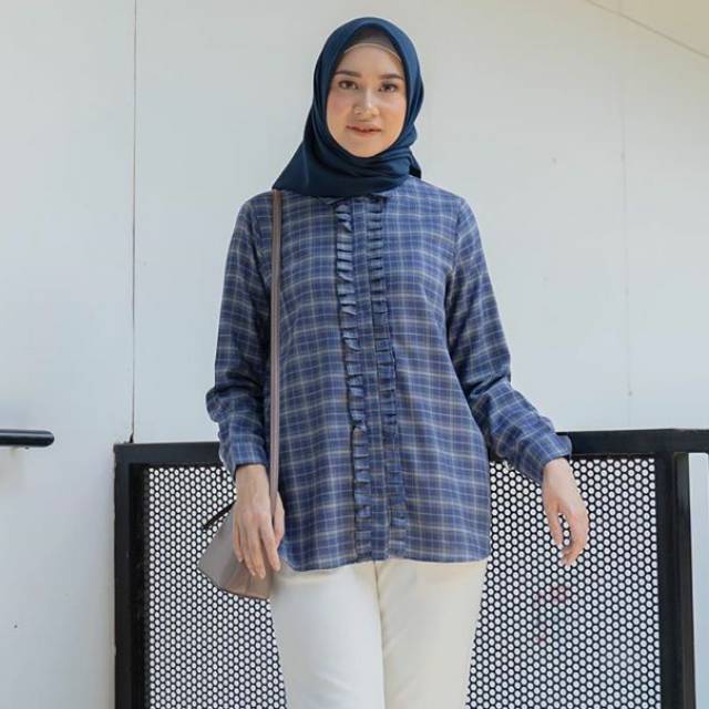 BLOUSE KEMEJA WANITA HEAVEN LIGHTS DAILY SHIRT