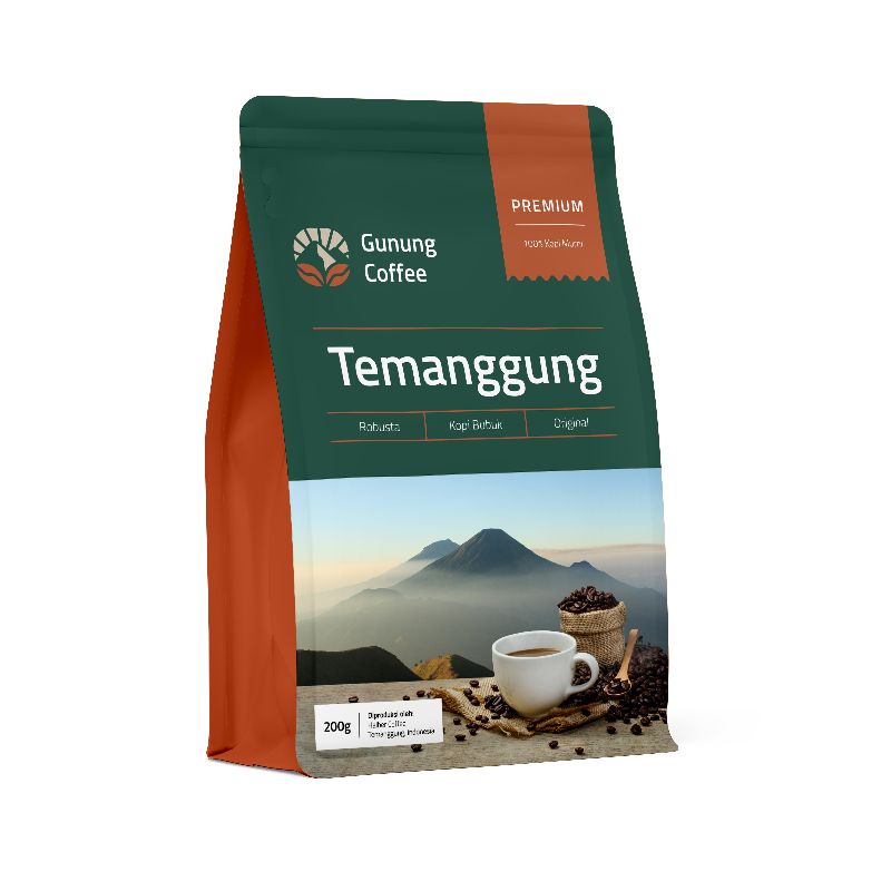 

Kopi Bubuk Robusta Temanggung Gunung Coffee 200 gr.