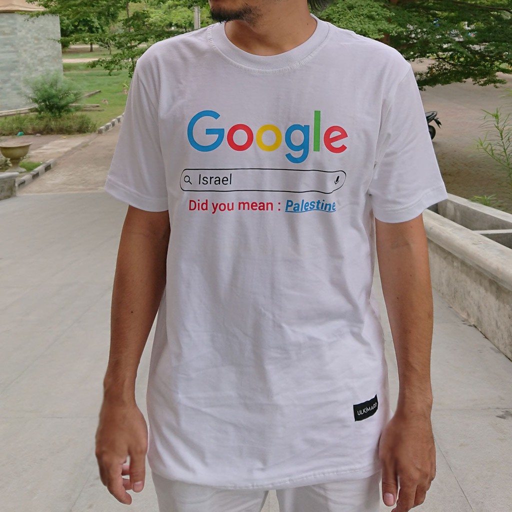 Kaos Dakwah Muslim Islami ["Kaos Google Palestine/Palestina" by Ulkimard]