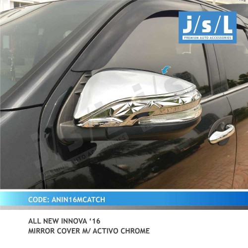 Aksesoris Mobil Innova Reborn JSL Mirror Cover Spion Activo Chrome