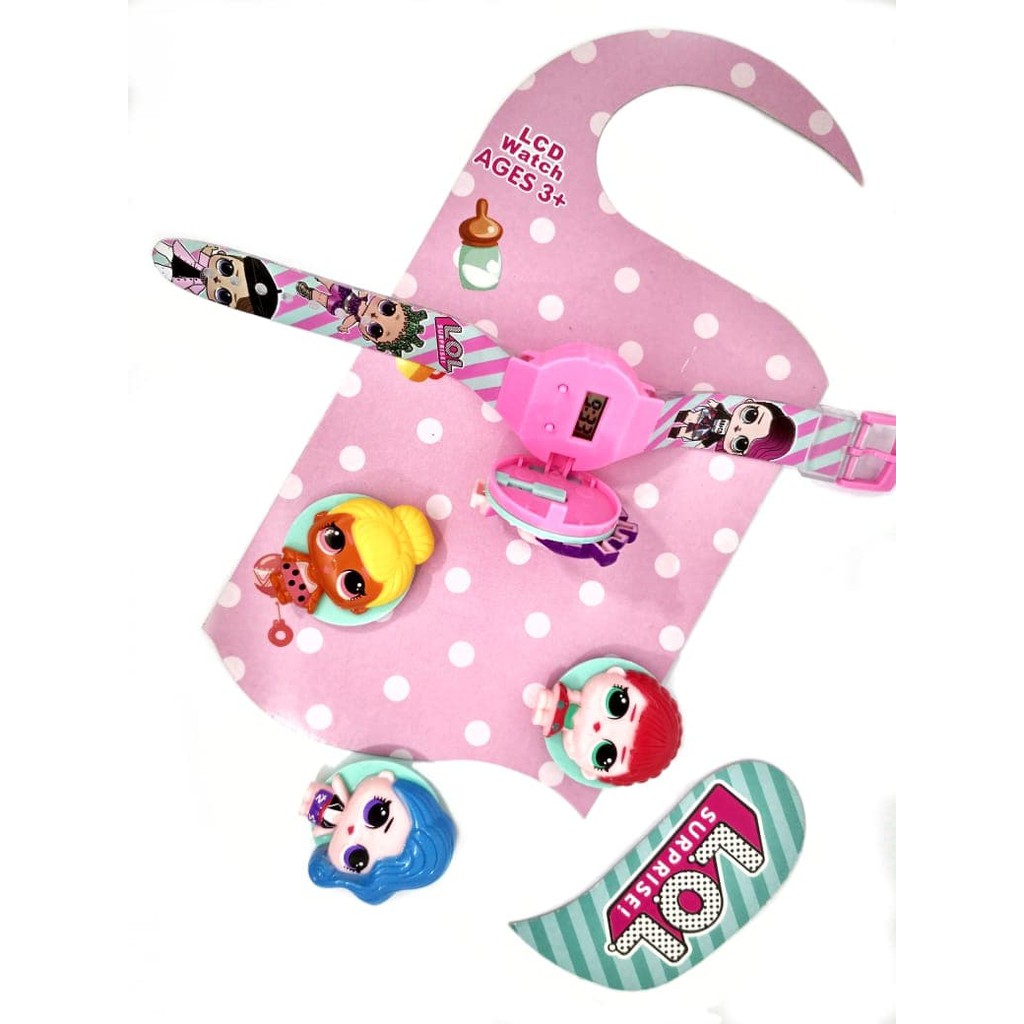 Best Item! JAM TANGAN ANAK PEREMPUAN KEPALA SET LOL DIGITAL MURAH