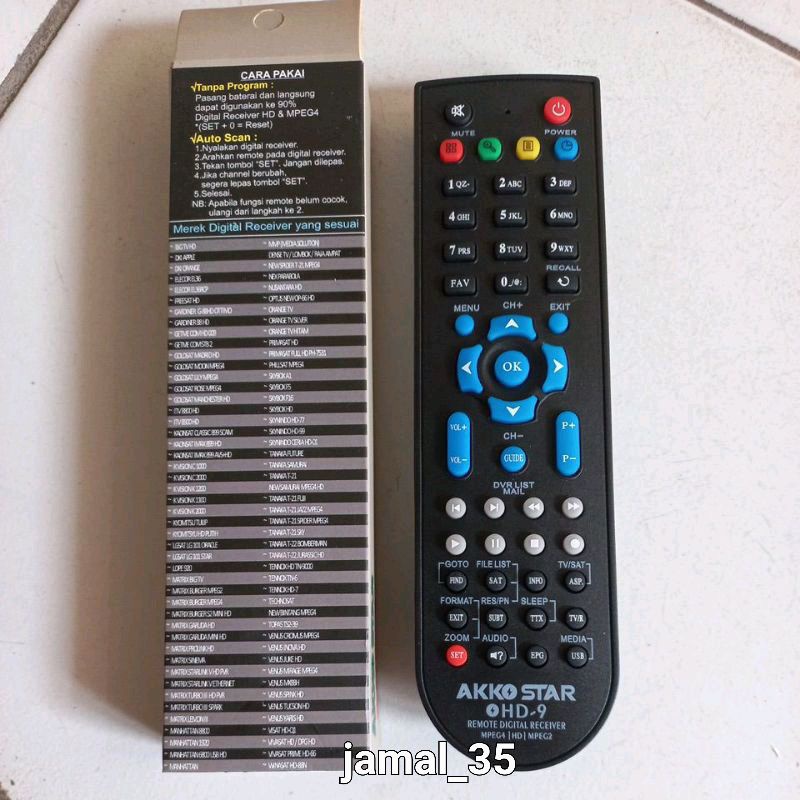 REMOT RECEIVER PARABOLA MULTI MP4 HD MPEG4 HD9