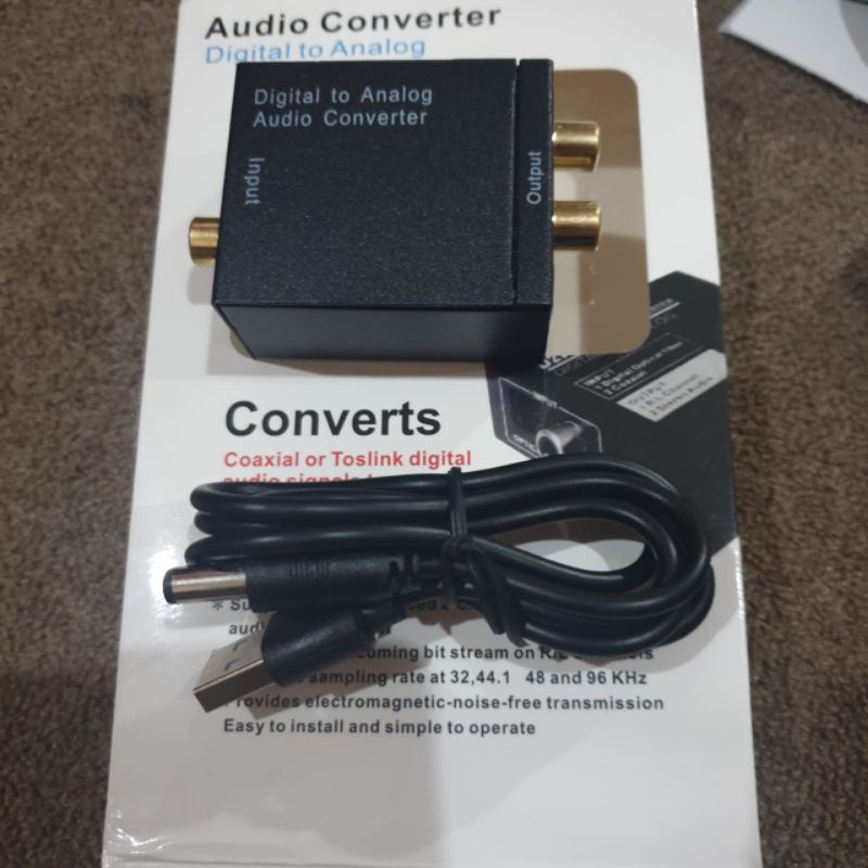 Digital to Analog Audio Converter Toslink Optical to RCA TV