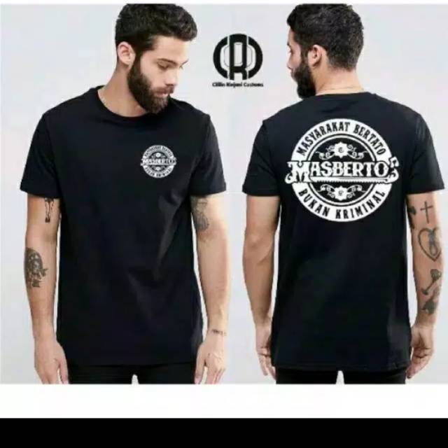 Kaos Baju Combed 30s Masberto Masyarakat Bertato Bukan Kriminal Distro Pakaian Unisex