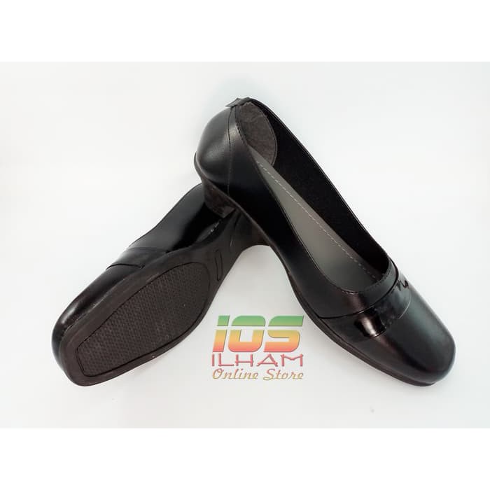 TOG Sepatu Pantofel Guru Kerja Kantor Hak 4cm Size 37-40 Hitam