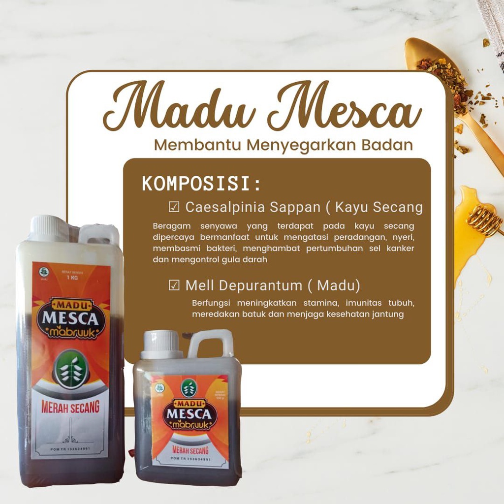 

Madu Mesca/Merah Secang kemasan 500gram