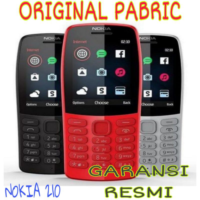 Nokia Jadul 210 ORIGINAL PABRIK Kamera Bergaransi Segel dus