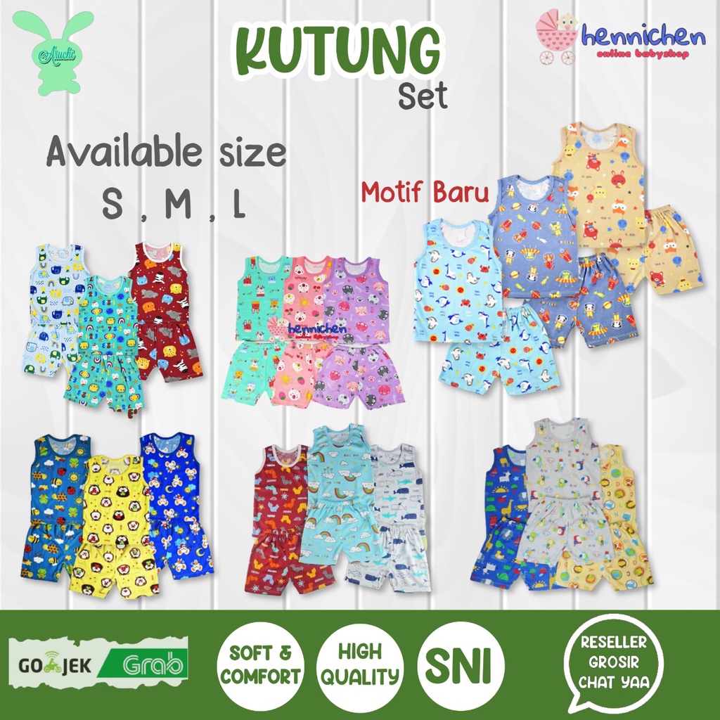 PROMO 7.7 BIG SALE stelan Kutung singlet Bayi Aruchi HANAMI / BALOON BAJU ANAK / BAJU BAYI SML SNI