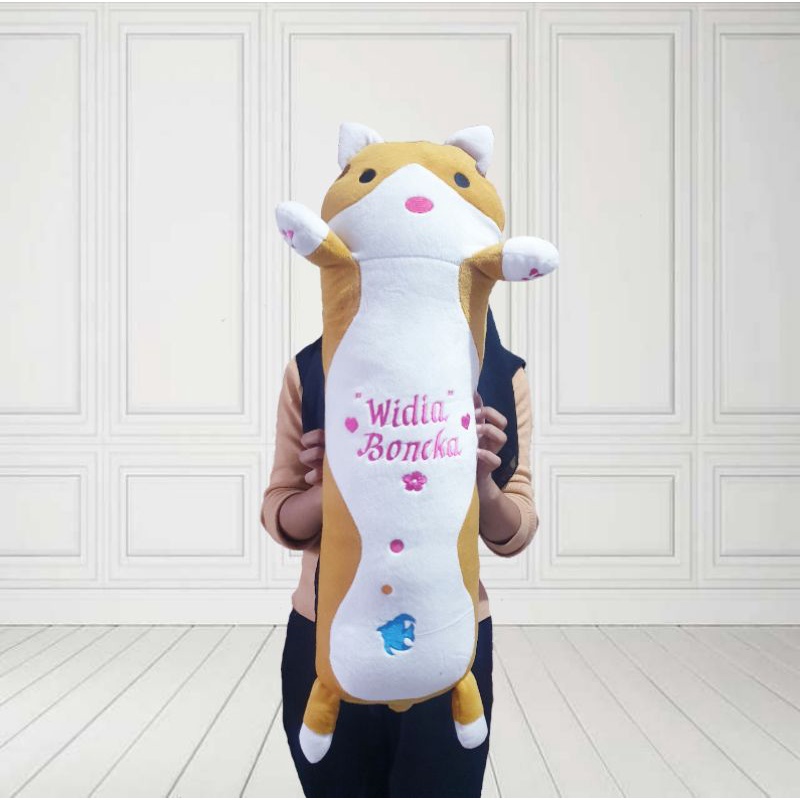 UKIR NAMA BONEKA GULING KUCING CANTIK 70 cm