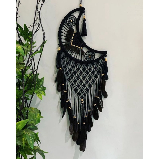 wall decor hiasan dinding bulat dream catcher macrame dekorasi rumah