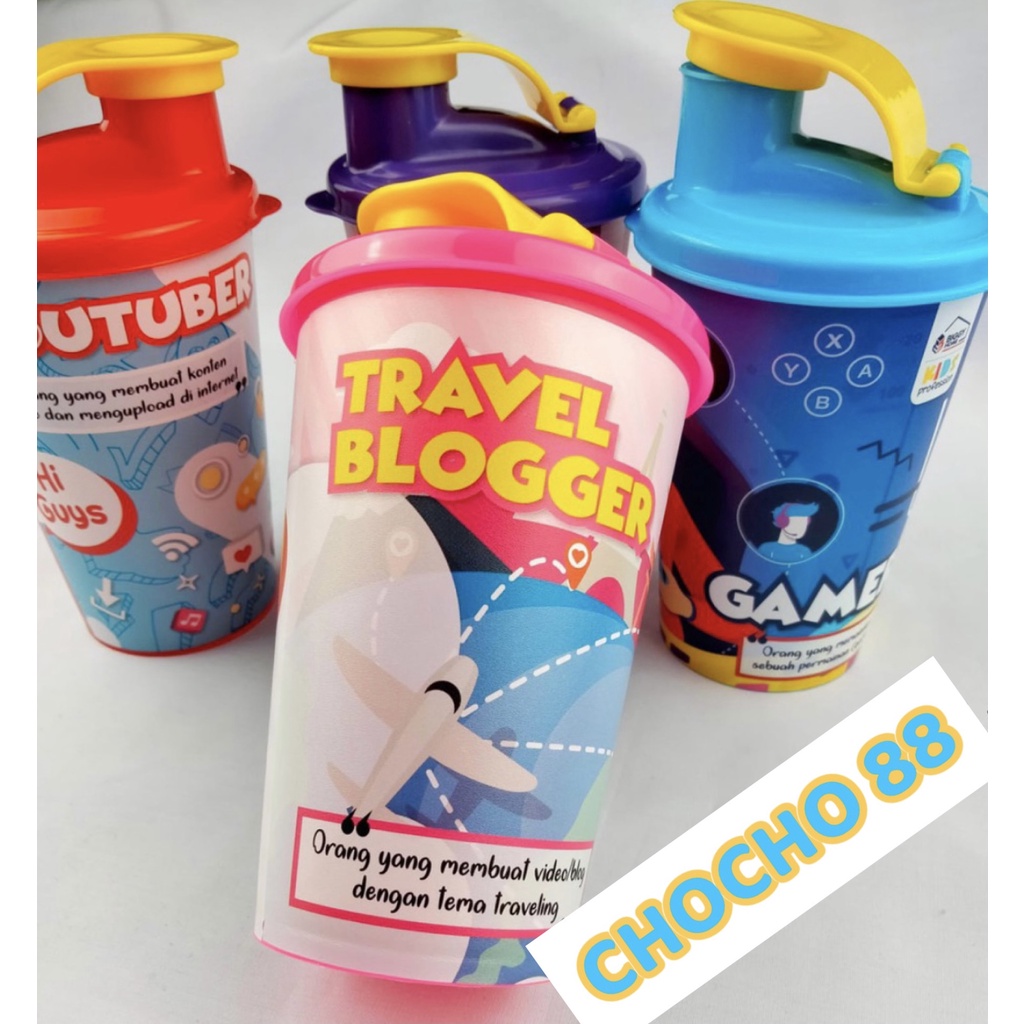 

Zee Souvenir ulang tahun botol minum takuma tumbler biggy mini goodie bag murah gelas tutup anak