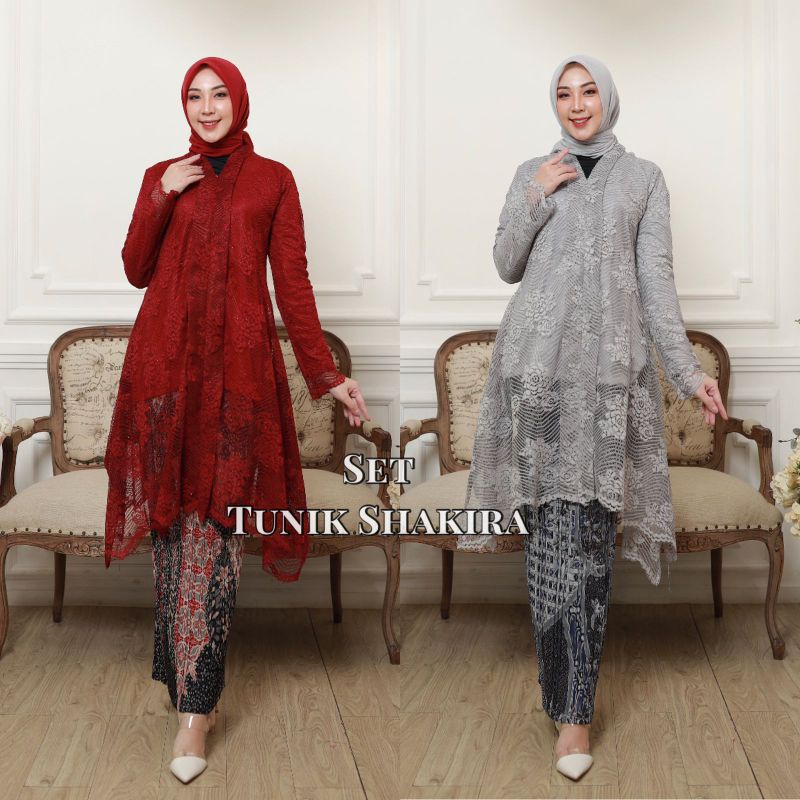 [COD] SET TUNIK SHAKIRA SET TUNIK PESTA TERBARU SET TUNIK ELEGANT SET TUNIK PESTA SET TUNIK WISUDA S