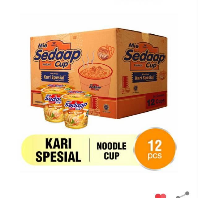 

NOODLES/MIE INSTANT SEDAP KUAH RASA KARI AYAM SPESIAL CUP KEMASAN DUS ISI 12 PCS