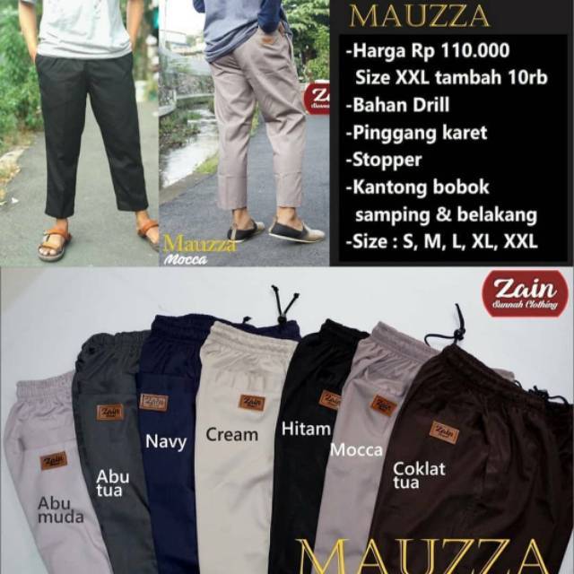 Sirwal semi formal mauzza | celana sirwal santai by zain sirwal ukuran S - XL