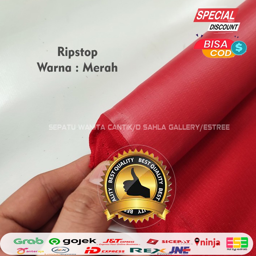 Bahan Tas Kain Ripstop Ribstok Ripstok Dienier Dinier Dinir Polyester Coated PVC Waterproof Bahan Te