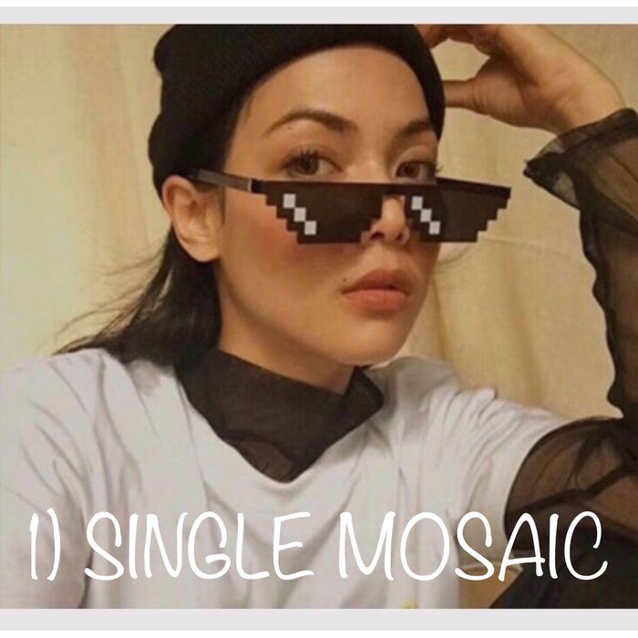 ✅[READY ALL VARIAN] 5 Desgin Thug life Mosaic Sunglasses Kacamata Hitam Wanita/Pria Small Sunglasses