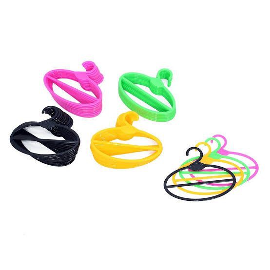 Hanger jilbab oval warna-warni ukuran 17cm K(BELI 20 LUSIN GRATIS 1 LUSIN)