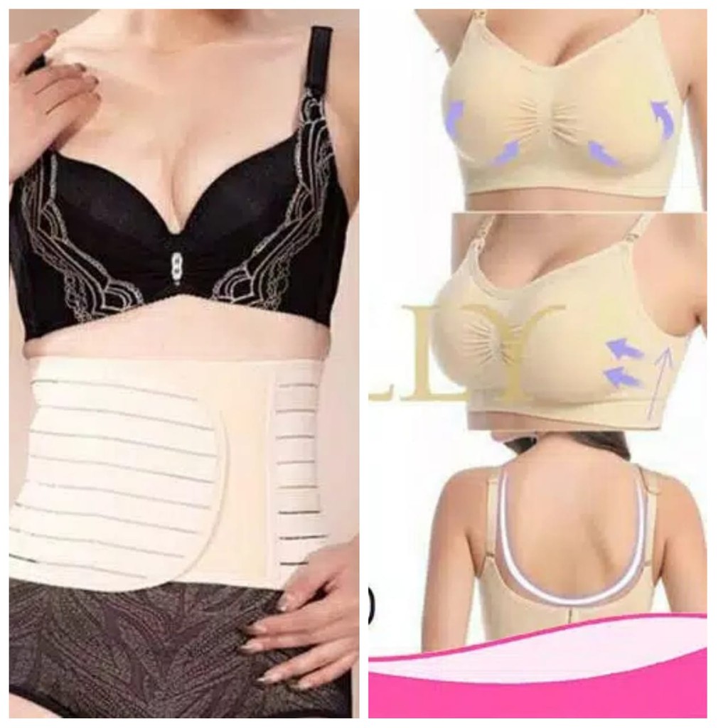 KORSET.ID - [2 IN 1] KORSET PERUT STAGEN + BRA MENYUSUI TANPA KAWAT BUSA TIPIS