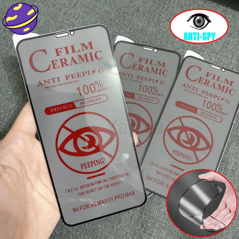 Pelindung Layar Tempered Glass Matte Anti spy Untuk iPhone 14 13 12 11 Pro X XS Max XR 7 8 6S Plus SE2020