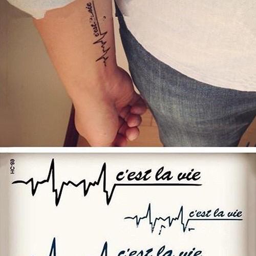 Sticker Tato Temporer Tattoo Temporary Tato Tulisan