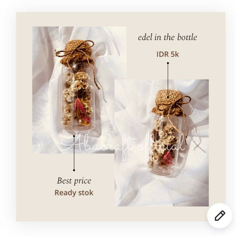 

Edel In The Bottle set rustic botol kekinian aksesoris gift