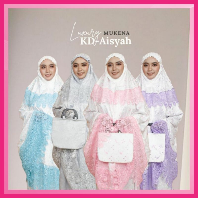 Mukena mukenah sutera sutra prada polos jumbo dewasa renda  bordir premium mewah murah terbaru