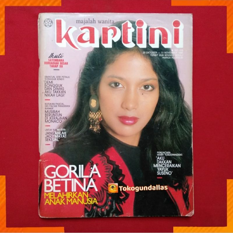 Majalah Kartini tahun 1990 cover rachel Azhari ,Banyak iklan jadul era 90an,Model baju