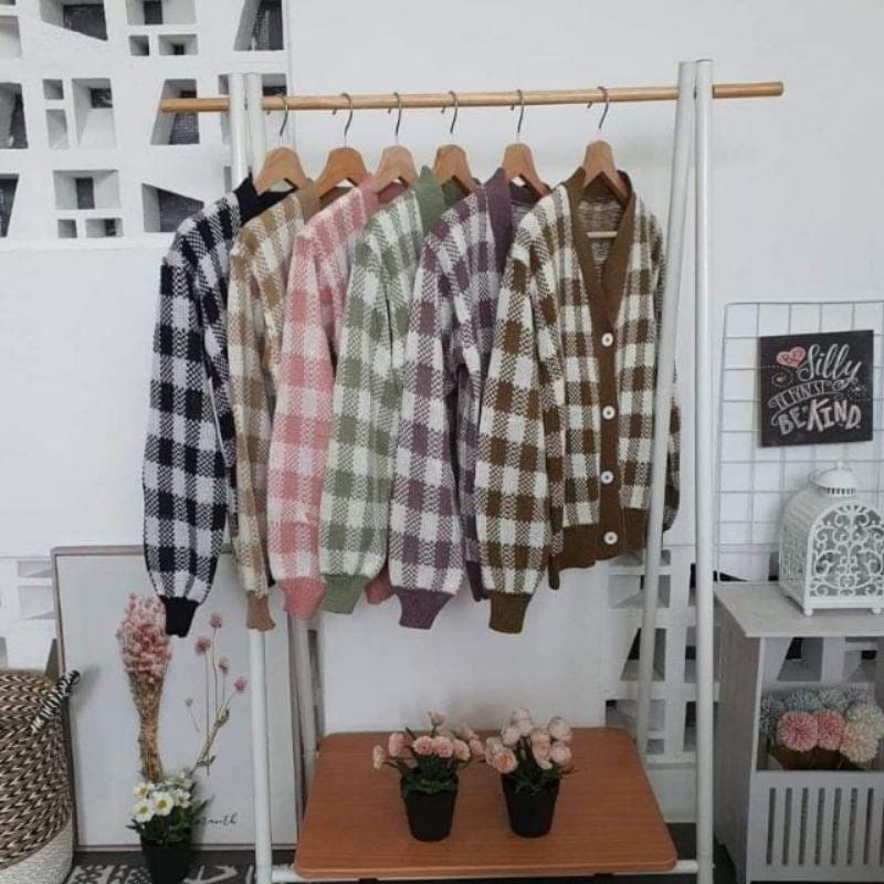 CARDY KOTAK KOREA / CARDIGAN RAJUT PREMIUM / CARDIGAN WANITA