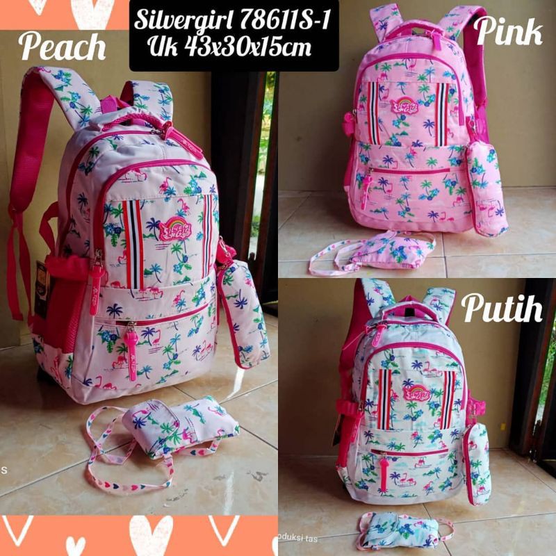 tas ransel alto silver girl