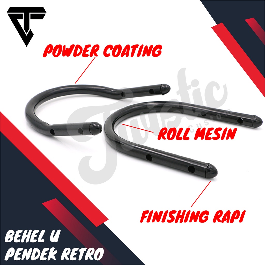 Behel U Pendek Motor Custom Japstyle Scrambler Tracker Retro Universal
