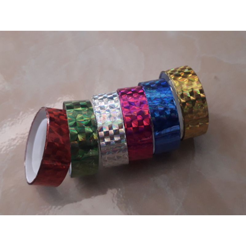 

selotip warna isolasi warna bling bling 1 inch