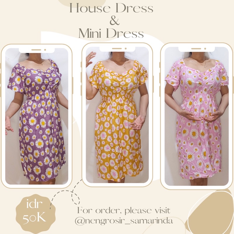 Daster Daisy Gemoi / Daster Daisy Flower Endul KUNING